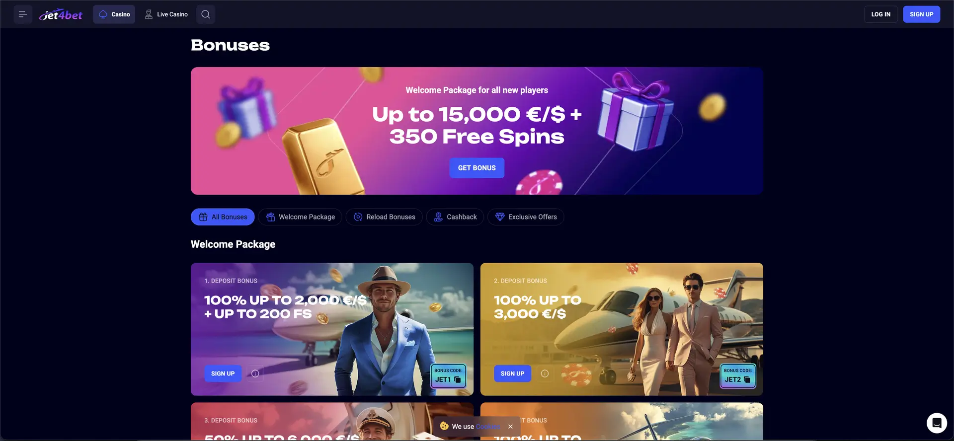 Jet4bet Bonus Australia preview