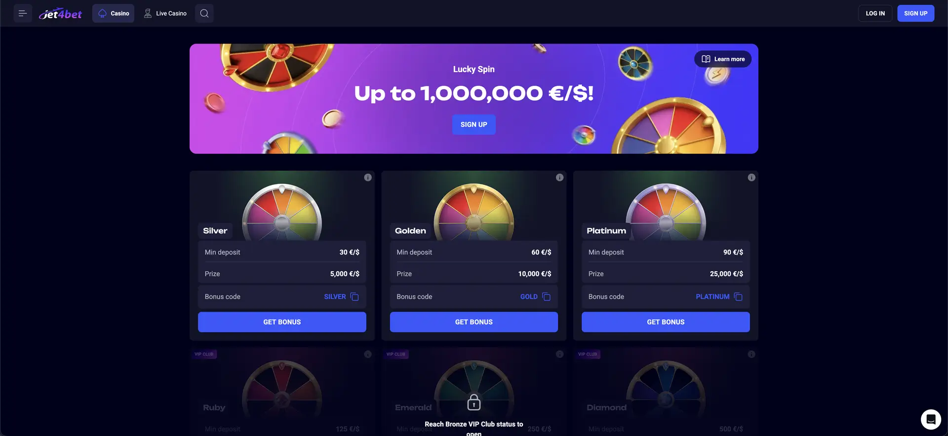Jet4bet Lucky Spin Australia preview
