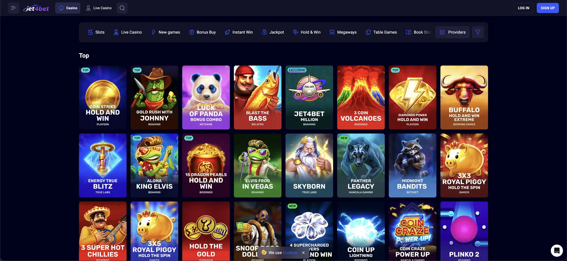 Jet4bet slots catalog
